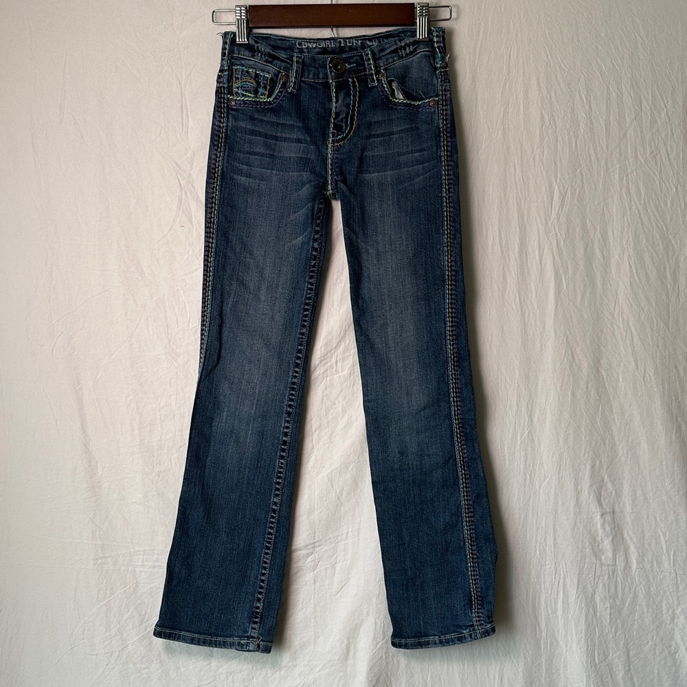 Cowgirl Tuff Dark Blue Straight Leg Jeans